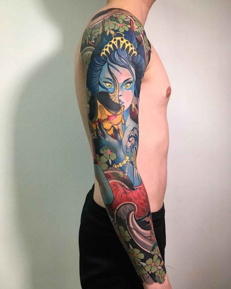 Tattoo artist Slava Fil Filitov, color traditional oriental japanese tattoo | St. Petersburg, Russia