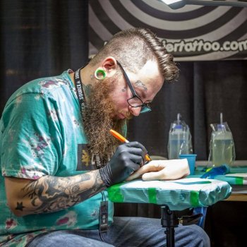 Tattoo artist Luke Cormier