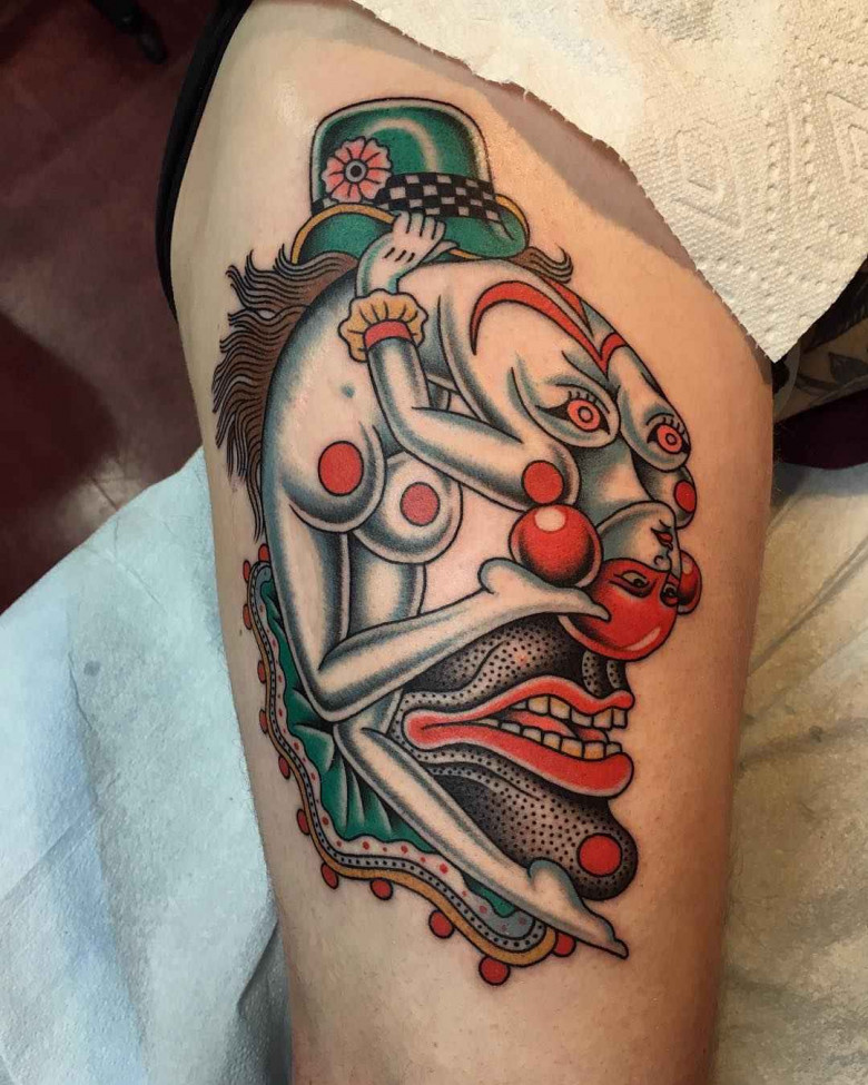 Gregory Whitehead - unusual traditional tattoo