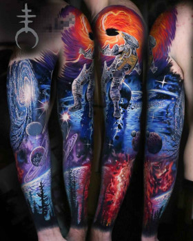 Color tattoo realism by El Mori
