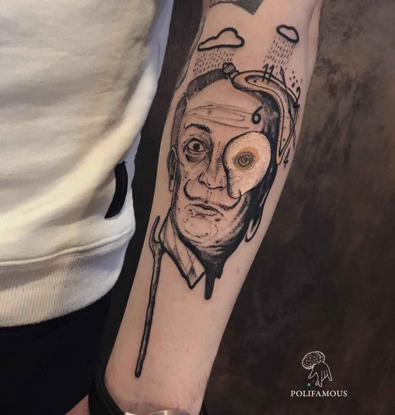 Tattoo artist Conio black authors sketch style tattoo - abstract, surrealistic | Milan, Italy