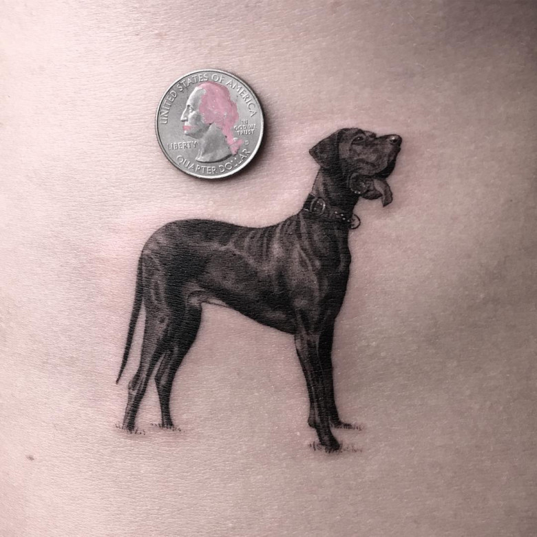 Tattoo artist Nal, authors style black&grey realistic minimalistic tattoo | USA