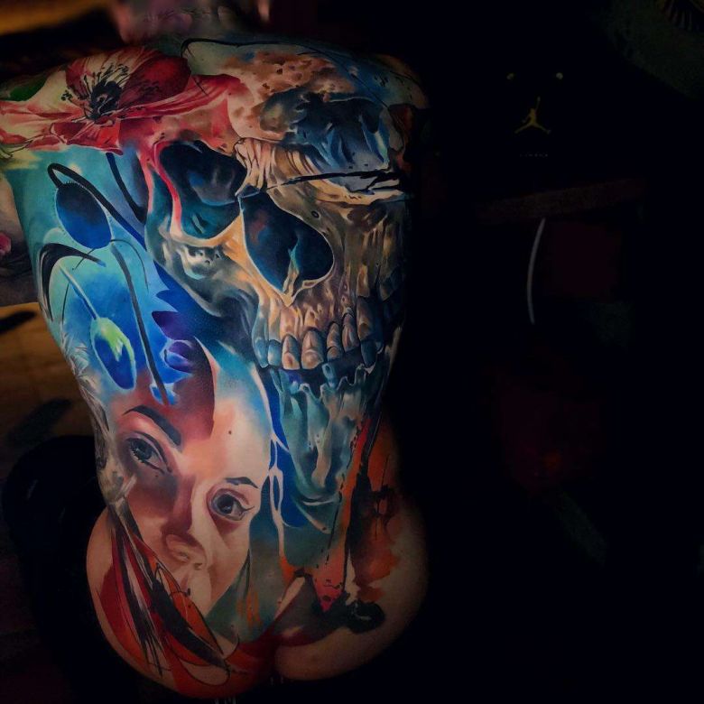 Tattoo artist Igor Mitrenga, color authors portrait realism tattoo | Czech Republic