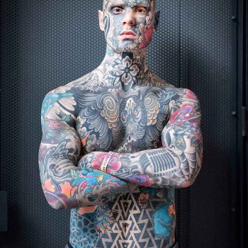 Tattoo model Sylvain Hélaine