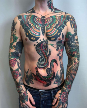 Filip Henningsson's traditional tattoo