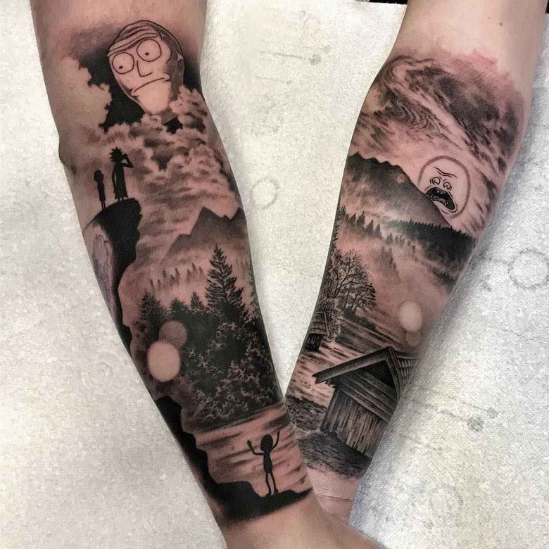 Tattoo artist Rob Richardson, black and grey realistic tattoo, blackwork, authors style | United Kingdom