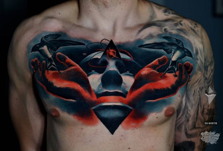 Tattoo artist Darek Doktór Ink-Ognito, color and black&grey realistic surrealistic tattoo | Poland