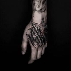black, authors style, blackwork, lettering tattoo | Tattoo artist YZTATTOO BBK