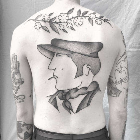Tattoo artist Caleb Kilby