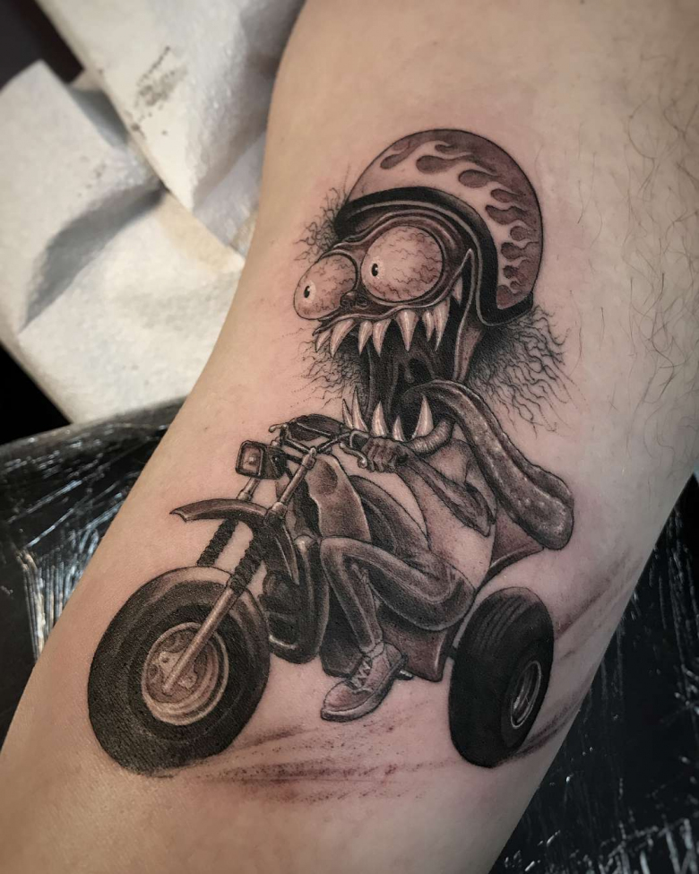 Tattoo artist Ben Grillo, authors style black&grey surrealistic realism tattoo | USA