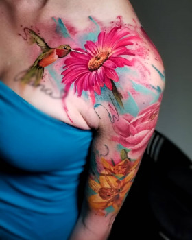 15 artists of watercolor tattoo