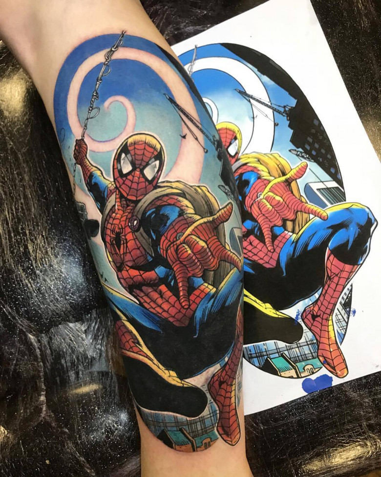 Brent Goudie's cartoon tattoos