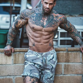 Tattoo model Michael Giovanni Rivera