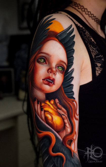 Tattoo Idea #86219 Tattoo Artist Anastasiya Yusupova CAT_KABUKI