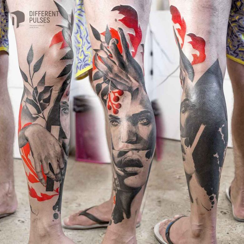 Tattoo artist Denis FREEZING Moskalev