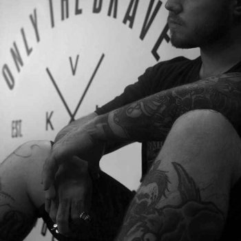 Tattoo artist Karl van der Linden
