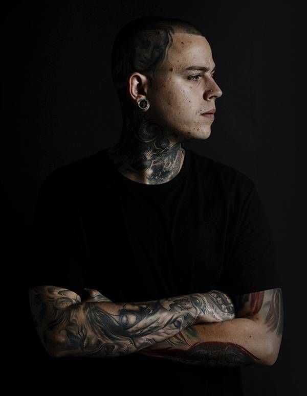 Tattoo artist Danny Lepore, black and grey horror portrait realistic tattoo | United States