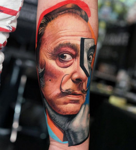 50 Best Salvador Dali Portrait Tattoos