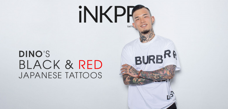 Dino's Black & Red Japanese Tattoos