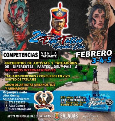 Convención de Tatuajes Saladas Corrientes 2023 | 03 - 05 February 2023