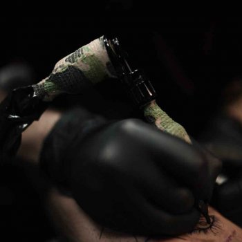 Tattoo artist Sasha Voynich