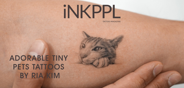 Adorable tiny pets tattoos by Ria Kim