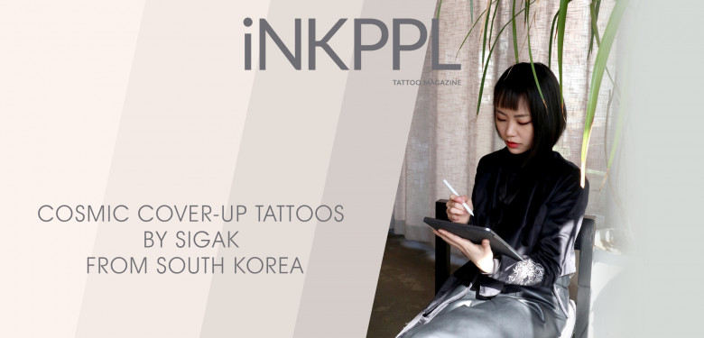 Cosmic cover-up tattoos by Sigak from South Korea
