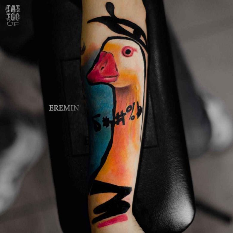 Tattoo artist Sergey Eremin color abstract realistic tattoo | Novorossiysk, Russia