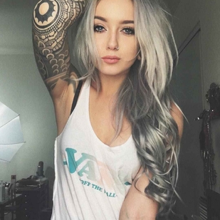 🔥 Hot photos, model's portfolio  #5913 Tattoo model Riley Alessandra