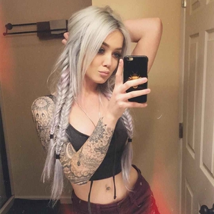 🔥 Hot photos, model's portfolio  #5889 Tattoo model Riley Alessandra