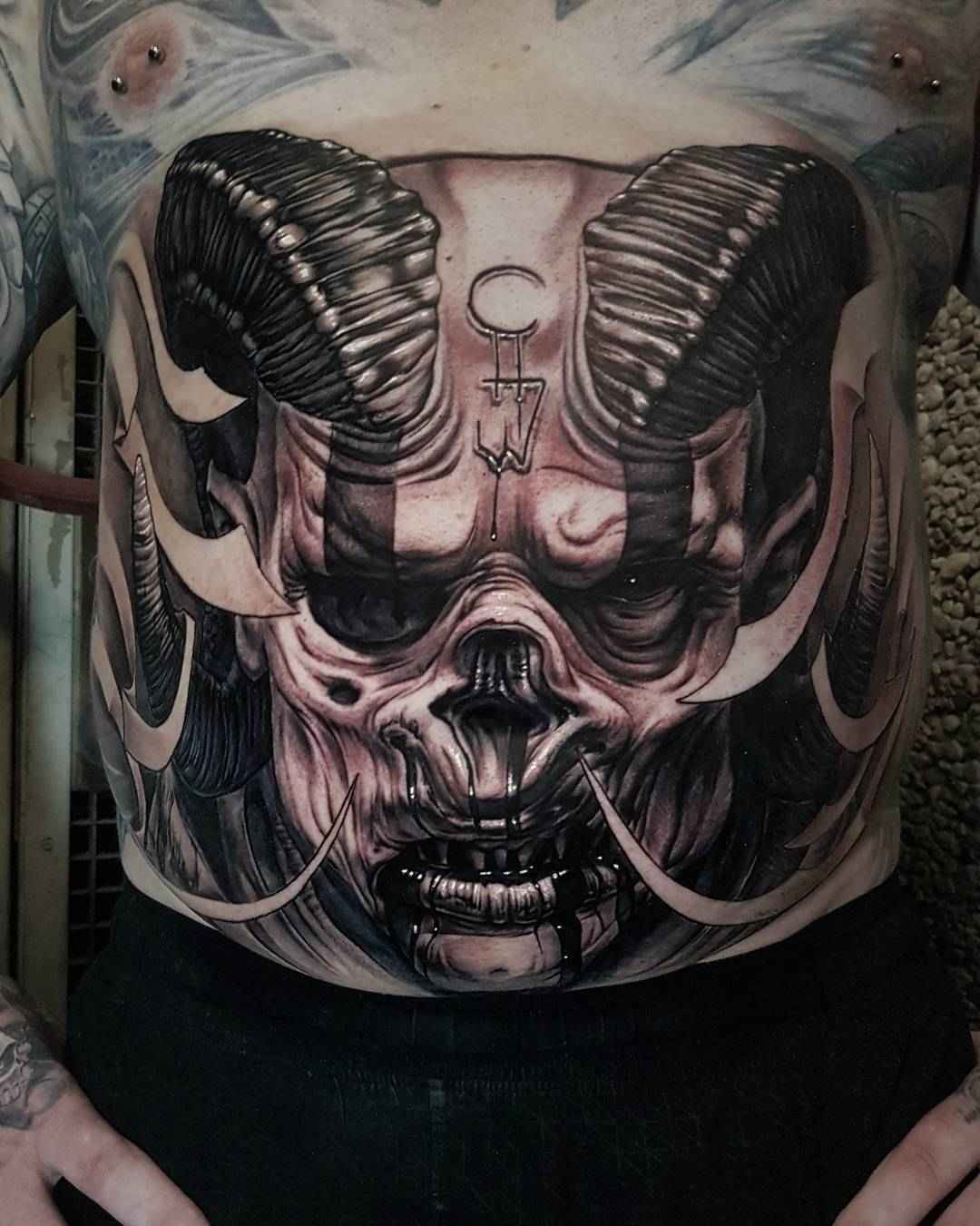 Tattoo艺术家Hokowhitu Sciascia黑色与灰色作者风格恐怖纹身 | 澳大利亚墨尔本