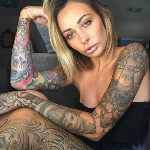 🔥 Hot photos, model's portfolio  #15710 Tattoo model Brittany Hetzer