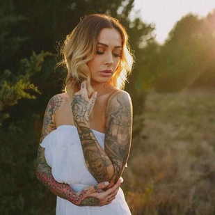 🔥 Hot photos, model's portfolio  #15708 Tattoo model Brittany Hetzer