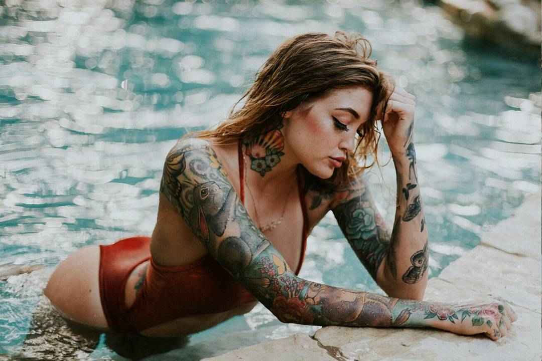 Tattooed model Torrie Blake , alternative photo model , tattooed girl