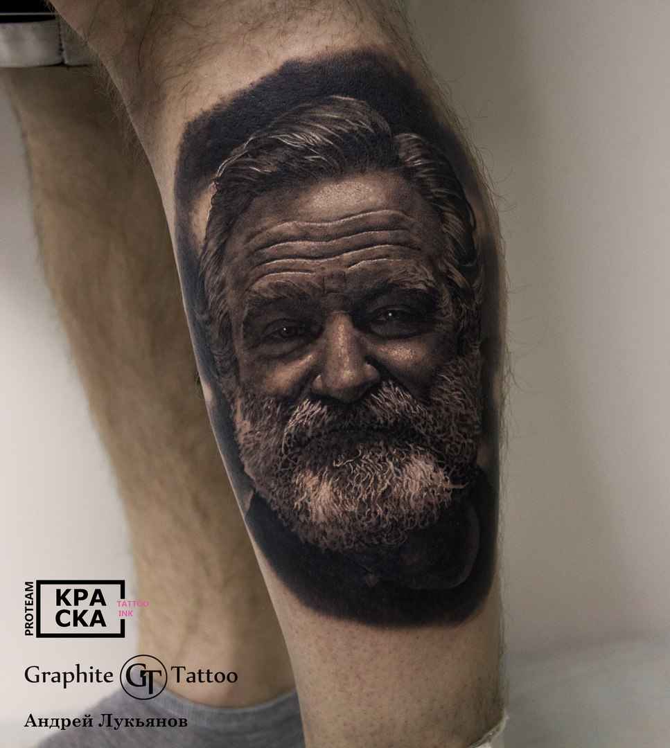 Tattoo artist Andrey Lukyanov authors blackandgrey realistic tattoo | Russia