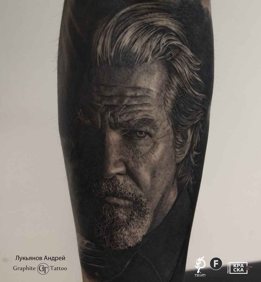 Tattoo artist Andrey Lukyanov authors blackandgrey realistic tattoo | Russia
