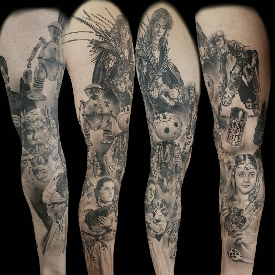 Tattoo artist Chris Adamek, black&grey authors style portrait realistic tattoo | USA