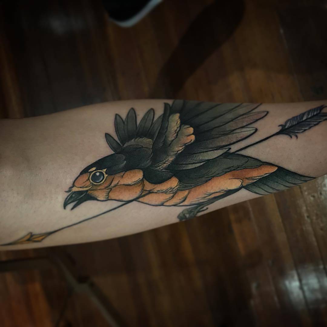 Tattoo artist Jason Sketchy Lawyer, authors style color neo traditional tattoo | Atlanta, GA, USA