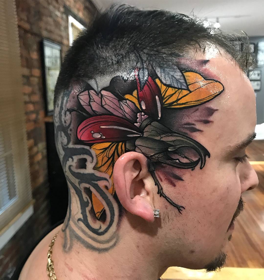 Tattoo artist Jason Sketchy Lawyer, authors style color neo traditional tattoo | Atlanta, GA, USA