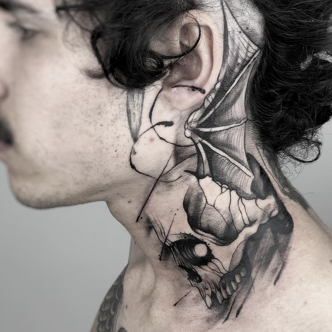 12 Dramatic Paulo Reis's black watercolor tattoos | iNKPPL