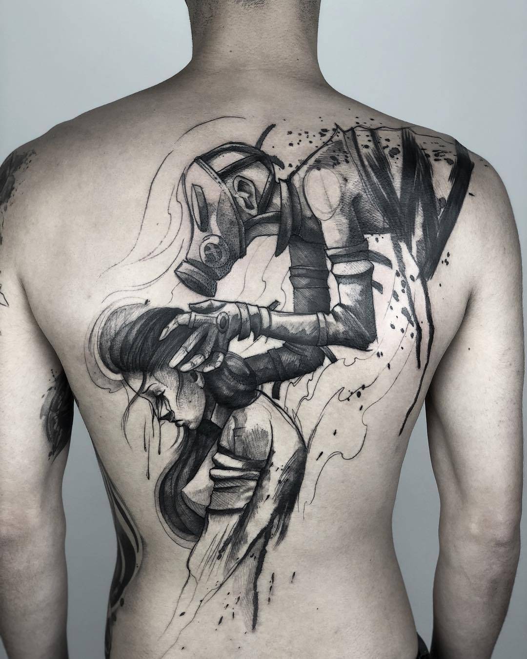 Tattoo artist Paulo Reis, black sketch watercolor authors style tattoo | San Paulo, Brazil