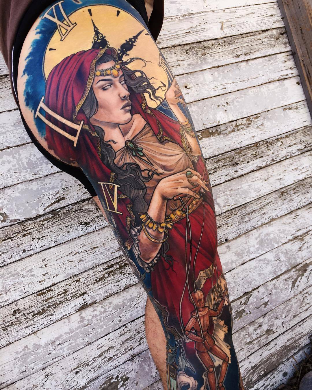 Tattoo artist Samantha Smith, authors color neo traditional tattoo, individual design | Calgary, Canada