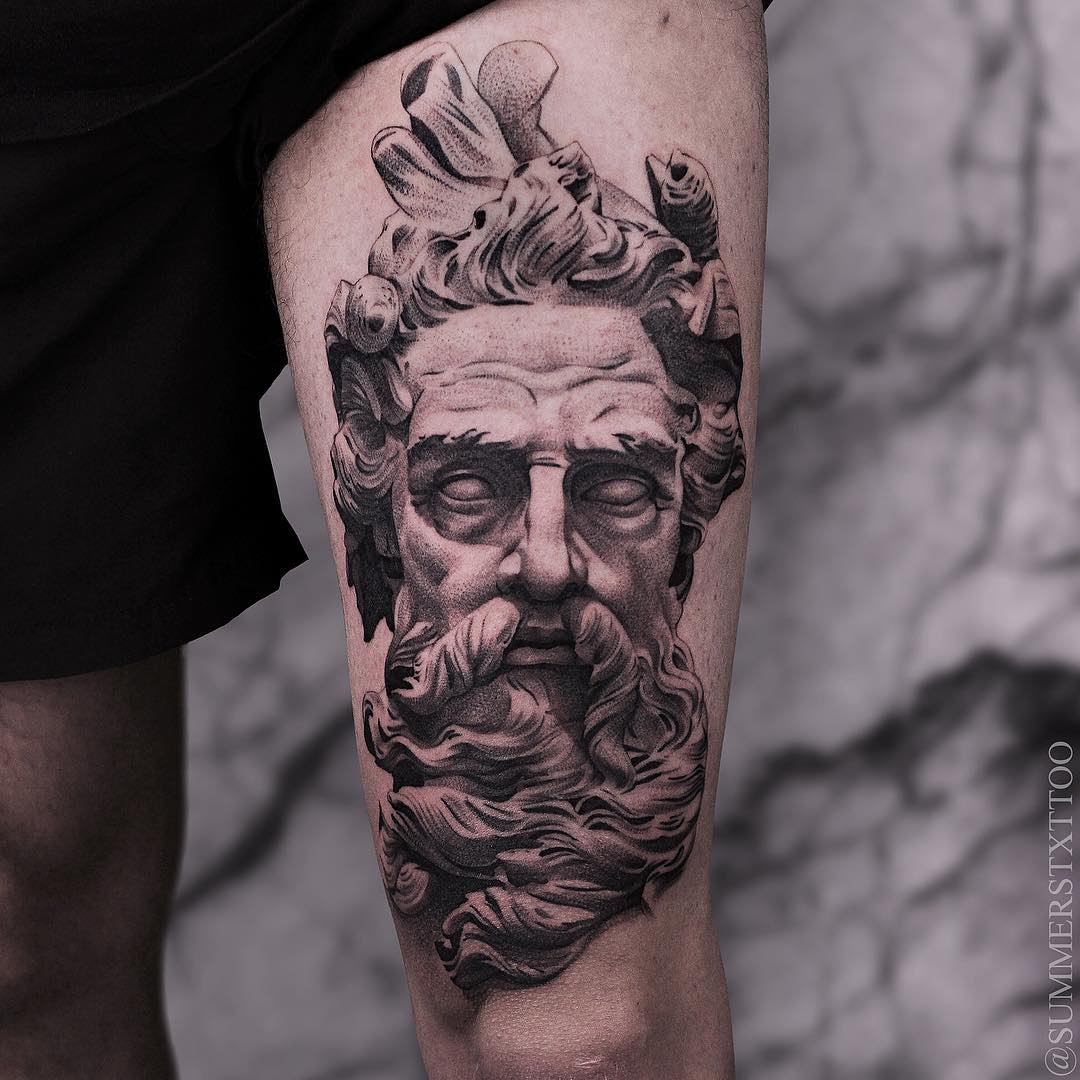 Tattoo artista Evan Summers, black dotwork tattoo realistico | Russia, Indonesia