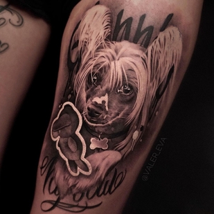 Female  Realism tattoo on Thigh #61128 | Tattoo Artist Lera Valer_eva
