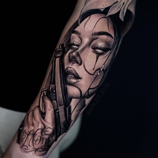 Male Black Chicano tattoo on Forearm #61122 | Tattoo Artist Lera Valer_eva