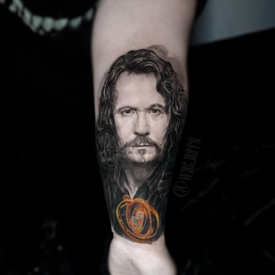 Female Black and Grey Portrait tattoo on Forearm #62875 | Tattoo Artist Kirill Antique