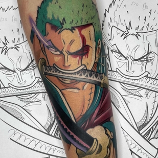 Male Color Anime tattoo on Forearm #63166 | Tattoo Artist Danya Hikki