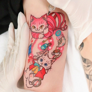 Female Color Illustrative tattoo on Forearm #63400 | Tattoo Artist Yoon