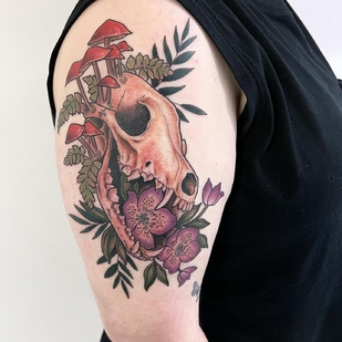 Color Neo-traditional tattoo on Shoulder #63701 | Tattoo Artist Sara Bell