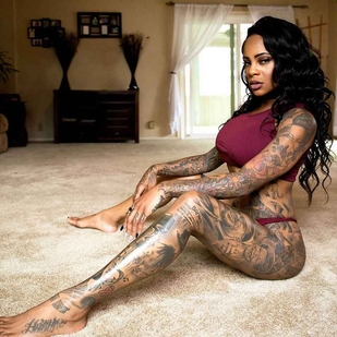 🔥 Hot photos, model's portfolio  #7405 Tattoo model Shawna Grenshaw